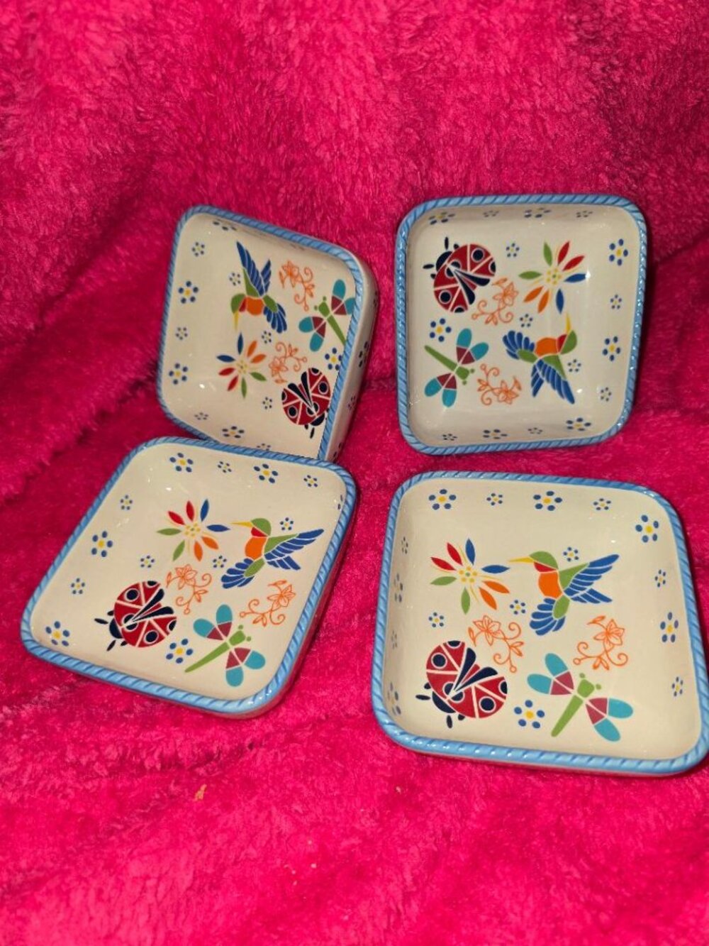 Temp-tations Dipping Trays - Set of 4 Seasonal Garden Pattern